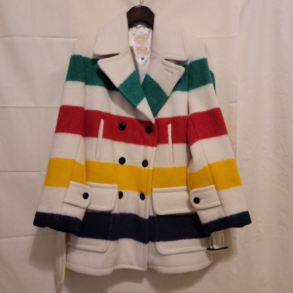 HUDSON'S BAY COMPANY HBC 100% Wool Blanket Coat - EXCELLENT CONDITION